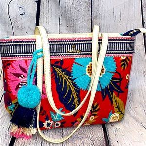 Spartina 449 Red Little Bermuda Island Tassel Tote
